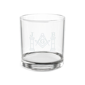 Master Mason Blue Lodge Whiskyglas - Square &amp; Compass G mit J&amp;B Säulen