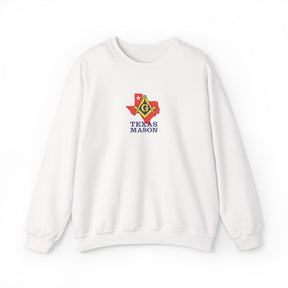 Master Mason Blue Lodge Sweatshirt - Crewneck Embroidered Emblem Texas Mason - Bricks Masons