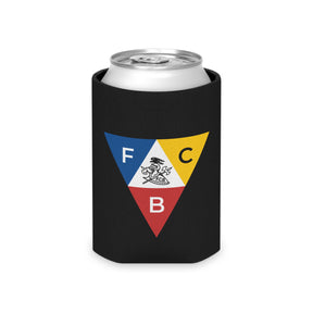 Knights of Pythias Can Cooler - Black Polyester Exterior - Bricks Masons