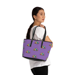 International Order of The Rainbow For Girls Handbag - Purple PU Leather - Bricks Masons