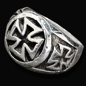 Templar Cross Ring in Silver 1.7 cm 13 g Art 1680 - Bricks Masons