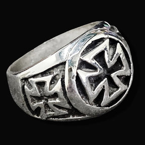 Templar Cross Ring in Silver 1.7 cm 13 g Art 1680 - Bricks Masons