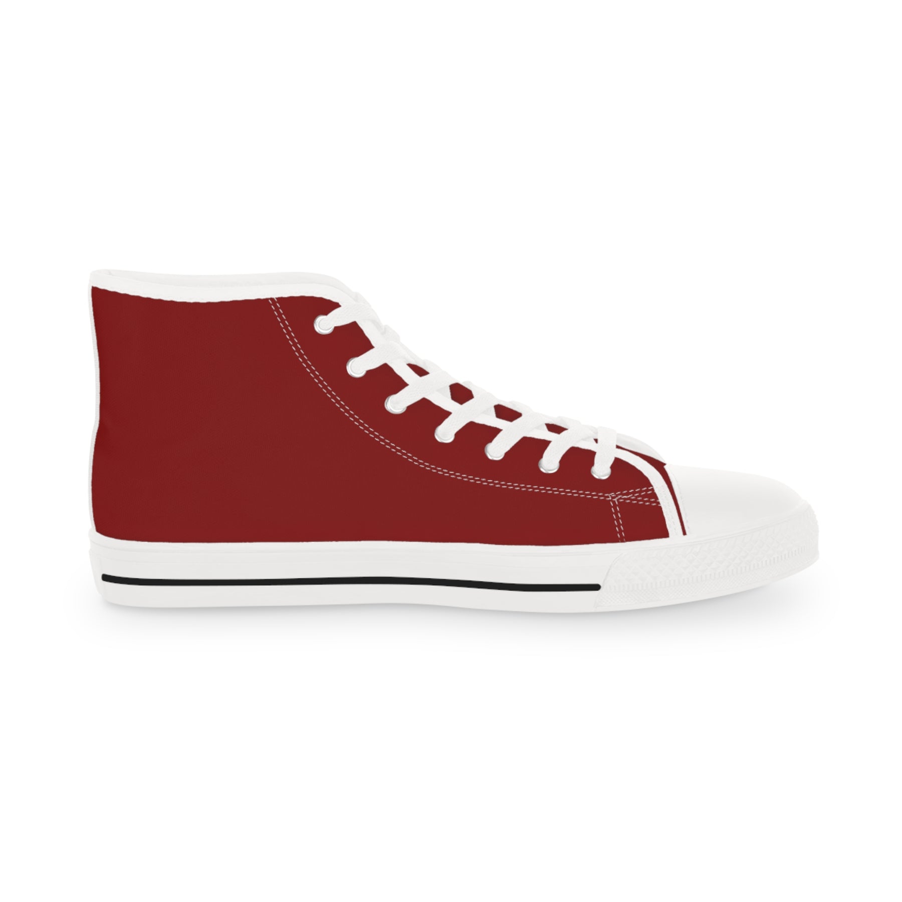 Council of Crusaders Sneaker - High Top Black & White Sole Maroon Canvas - Bricks Masons