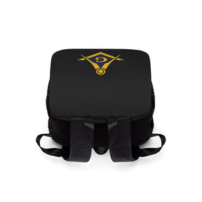 Master Mason Blue Lodge Backpack - Gold S & C With Multiple Compartments - Bricks Masons
