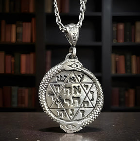 King Solomon Kabbalah Seal Medal 2.2 cm 7 g Silver Art 176 - Bricks Masons