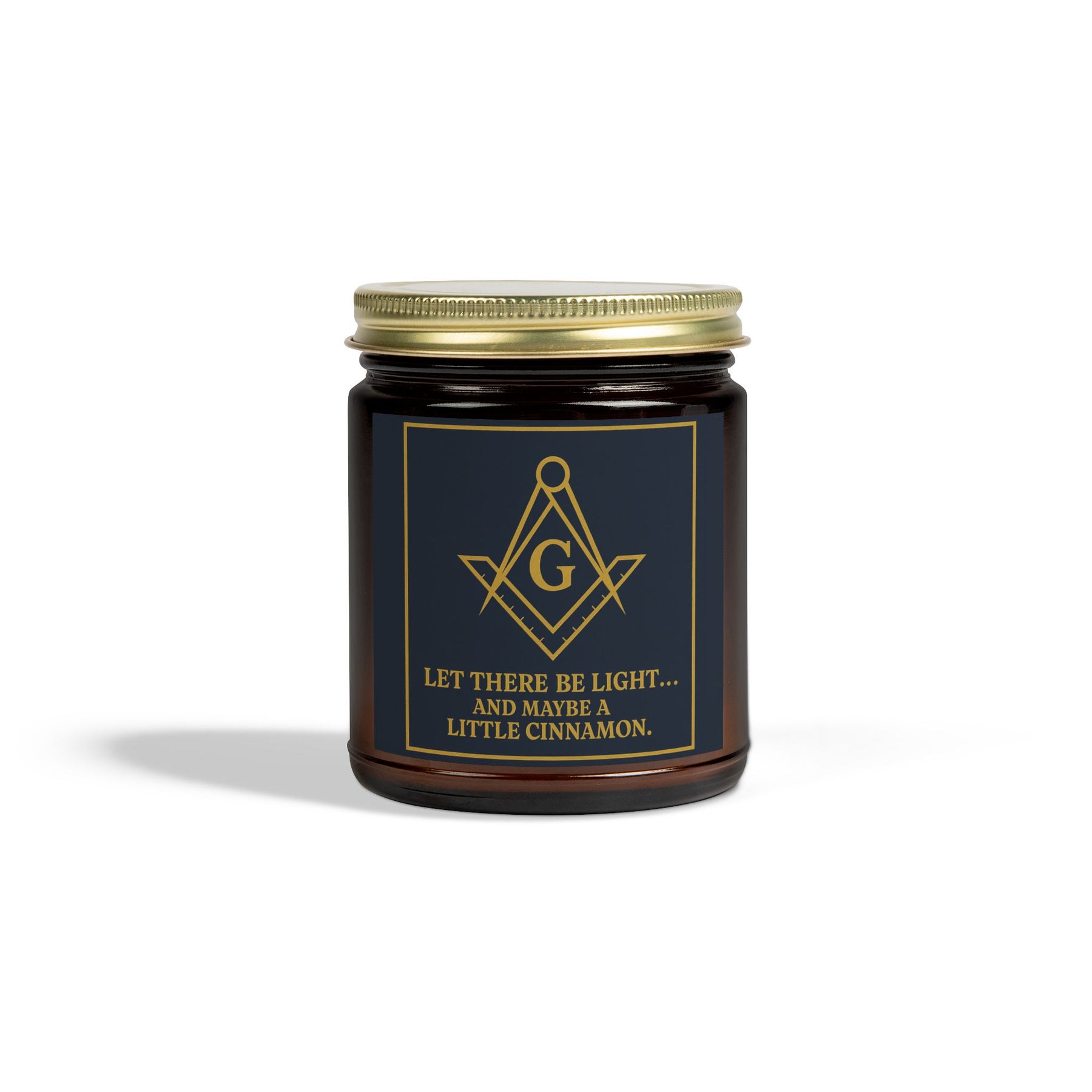 Master Mason Blue Lodge Candle - Let There Be Light Scented Coconut Apricot Wax - Bricks Masons