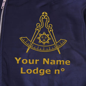 Past Master Blue Lodge California Regulation Jacket - Blue Color With Gold Embroidery - Bricks Masons