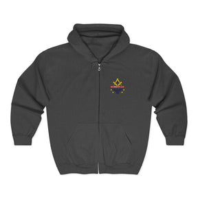 National Sojourners Hoodie - Zip Up Jacket Dual-Side Embroidery - Bricks Masons