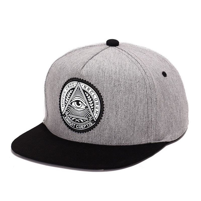 Eye Of Providence Baseball Cap - Gray & Black Annuit Coeptis - Bricks Masons