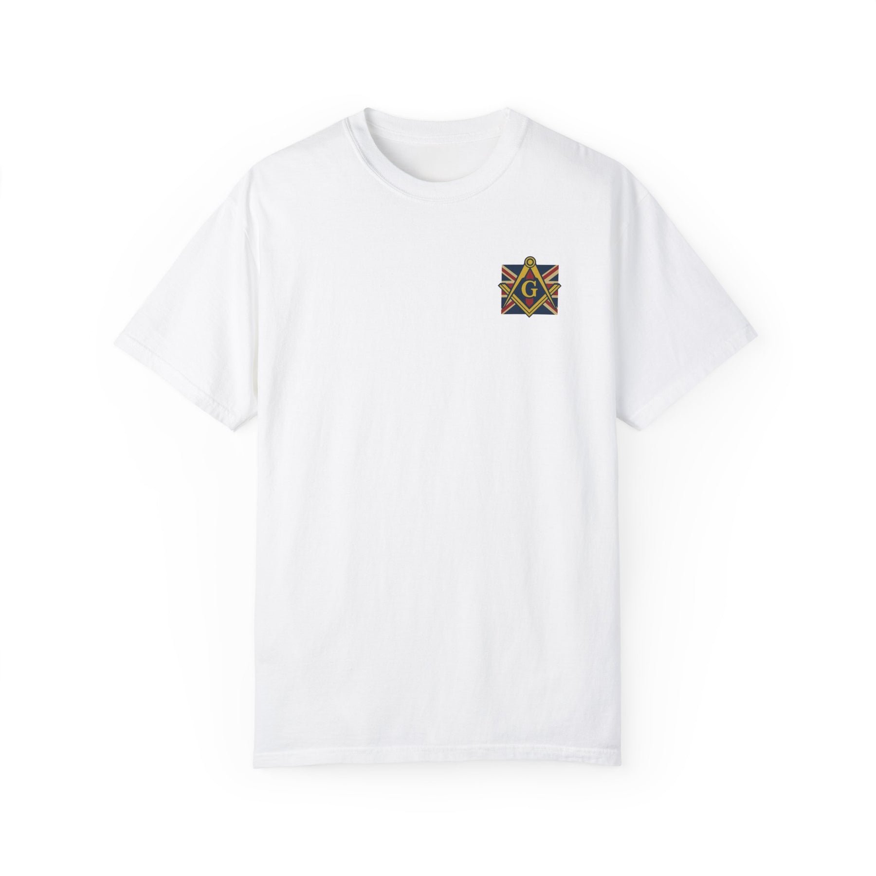 Master Mason Craft T-Shirt - United Kingdom Mason Garment-Dyed Tee - Bricks Masons