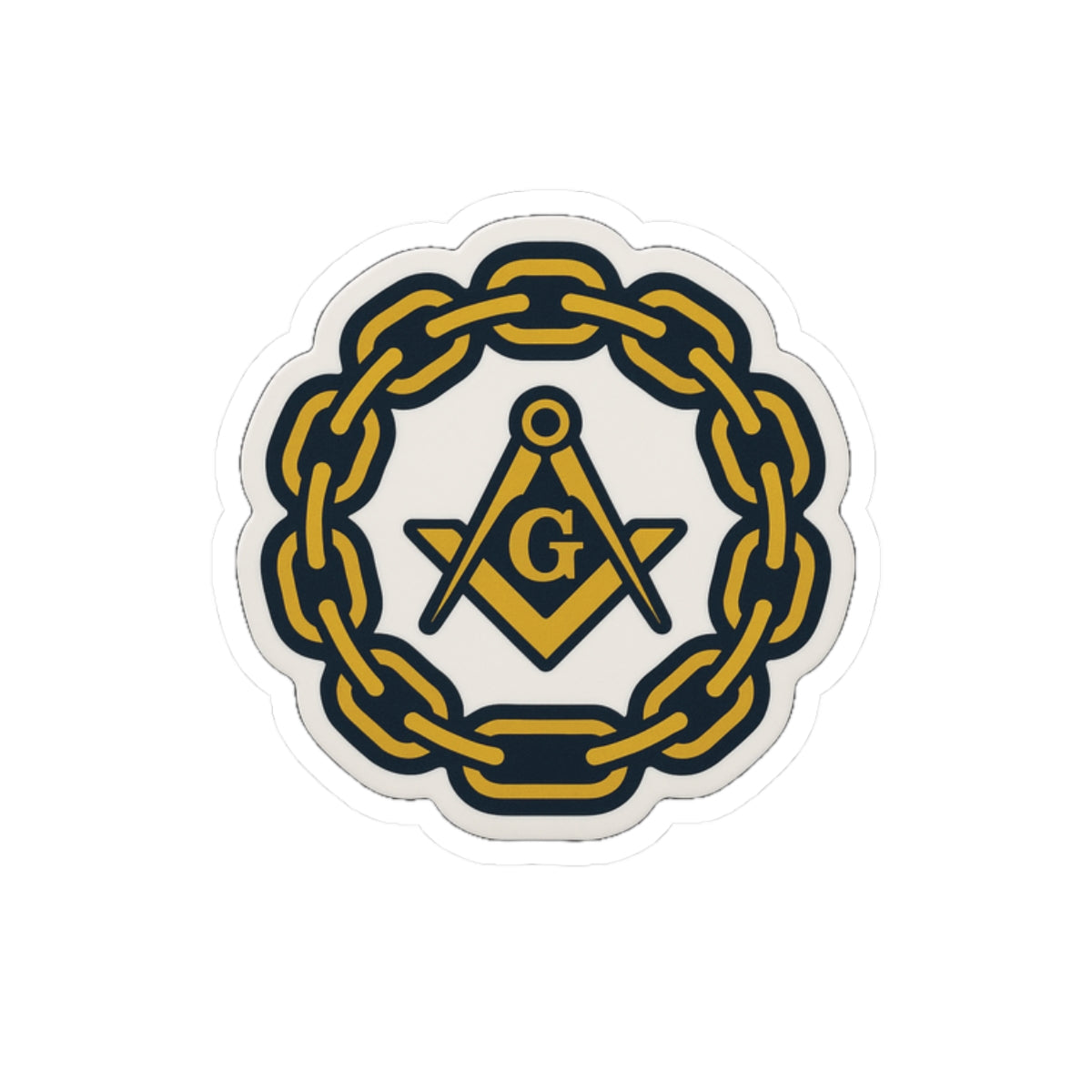 Master Mason Blue Lodge Sticker Decal - Kiss-Cut Colorful - Bricks Masons