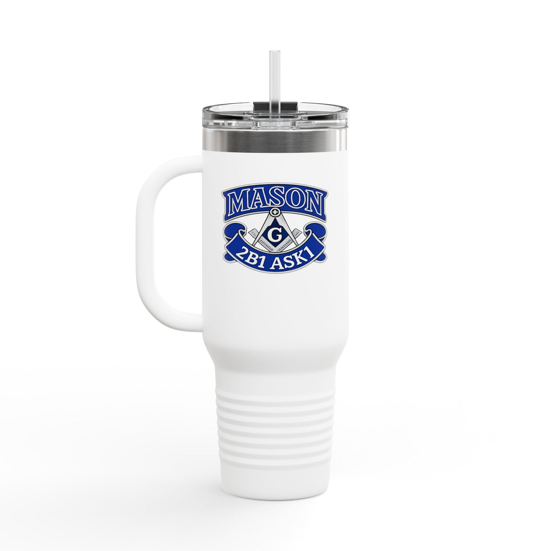 Master Mason Blue Lodge Ringneck Tumbler - 2B1 ASK1 mit Winkelmaß und Zirkel G