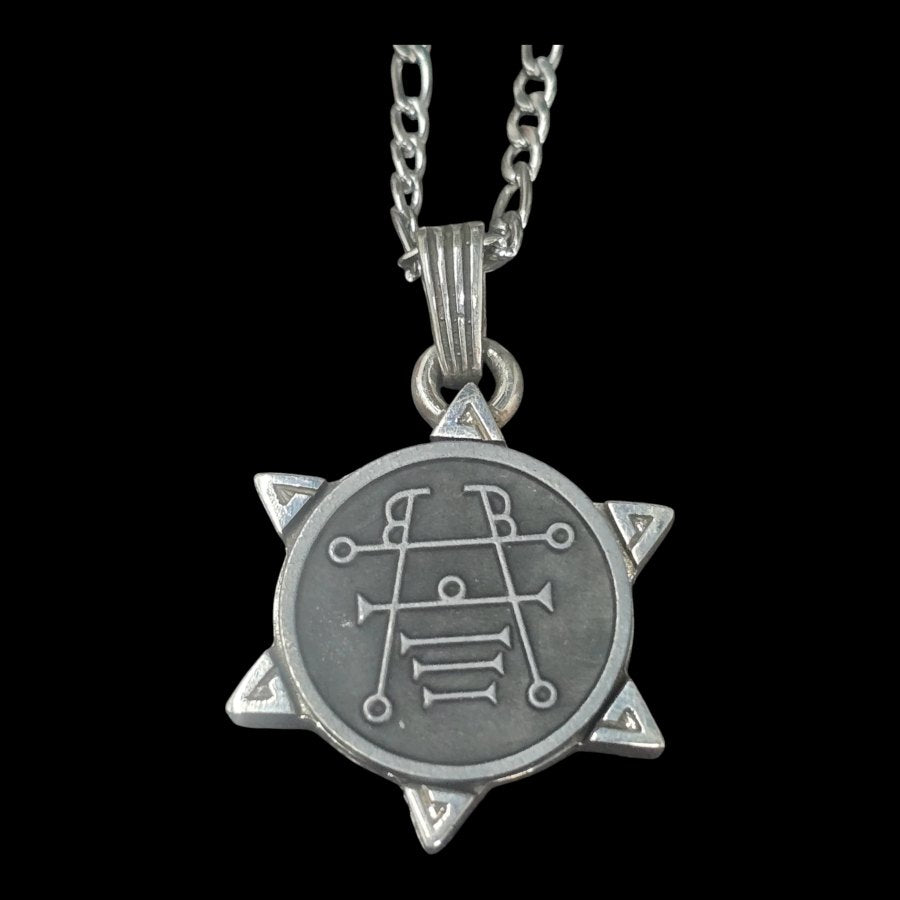 I commemorate Demon 22 COUNT PRESIDENT IPOS and Secret Seal of Solomon 72 Demons Lesser Key of Solomon Goetia In Silver 3 x 2.5 cm 12 Gr Art 1881 - Bricks Masons