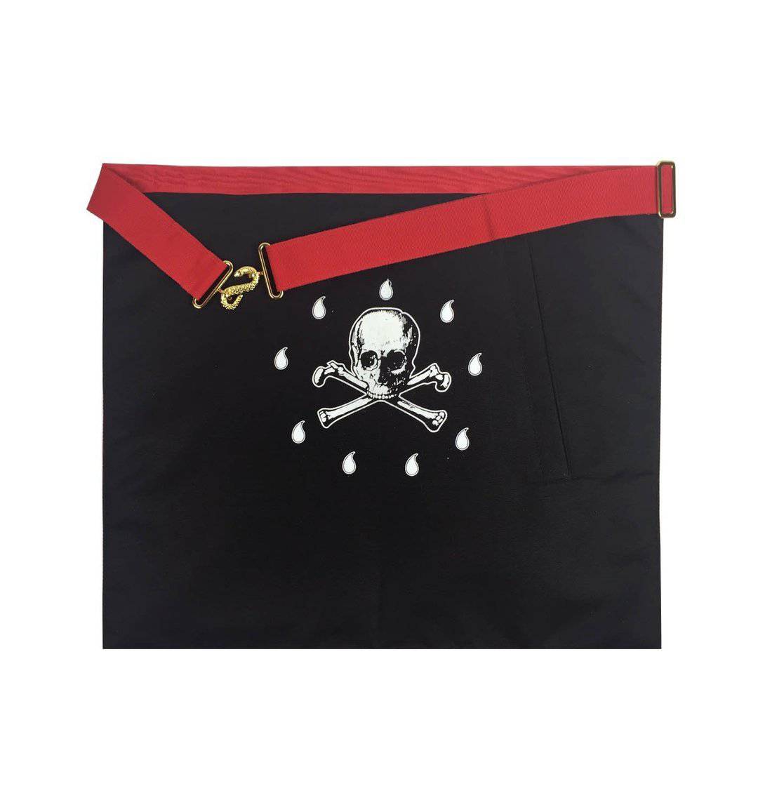 Fellowcraft Scottish Rite Apron - White with Thin Red Borders