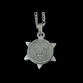 I swore Demon 45 KING COUNT VINE and Secret Seal of Solomon 72 Demons Lesser Key of Solomon Goetia In Silver 3 x 2.5 cm 12 Gr Art 1904 - Bricks Masons