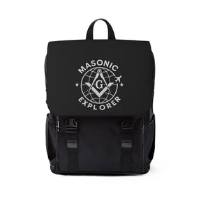 Master Mason Blue Lodge Backpack - Full Black Masonic Explorer - Bricks Masons