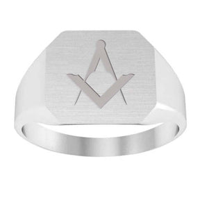 Master Mason Blue Lodge Ring - Sterling Silver