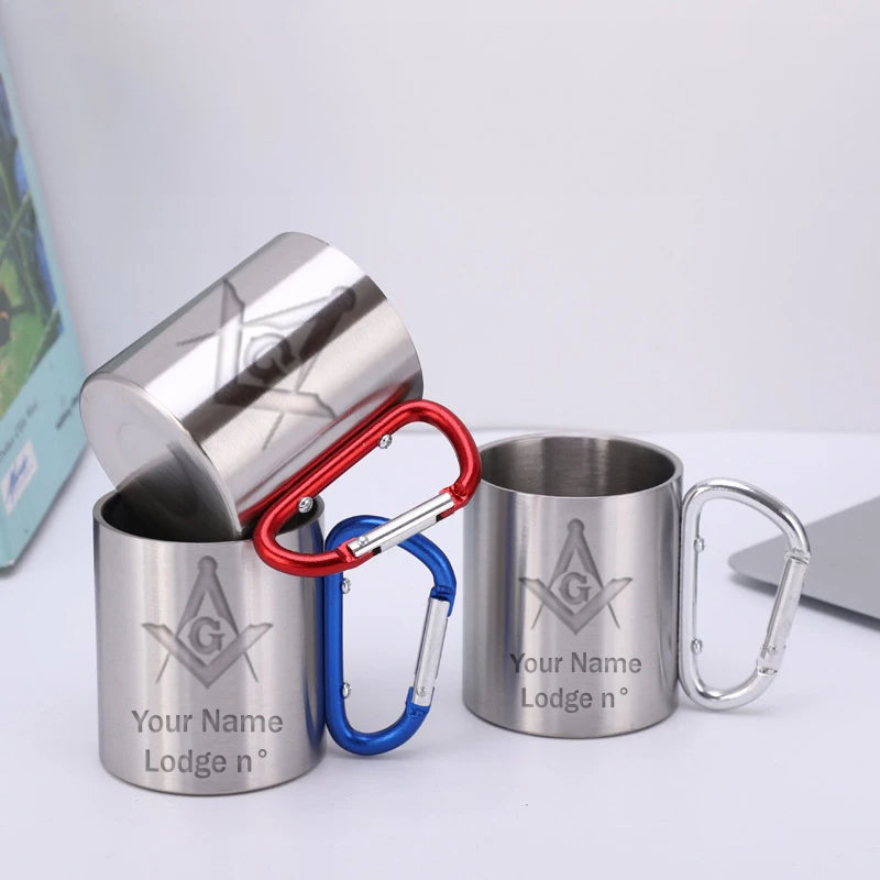 Master Mason Blue Lodge Cup - Stainless Steel 220ml - Bricks Masons