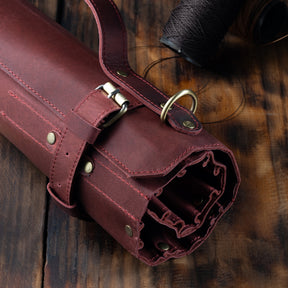 Master Mason Blue Lodge Knife Roll - Square & Compass G with Lodge Customization - Bricks Masons