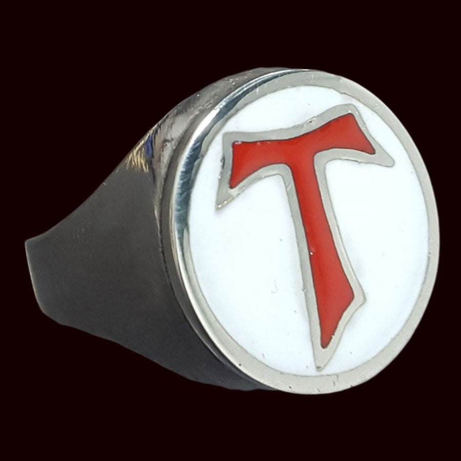 Templar Ring Tau Cross in Silver 1.8 cm 12 g Art 203 - Bricks Masons