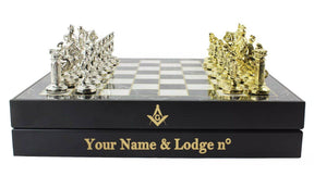 Personalized Marble Plated 20cm(7.87") Luxury Wood Chess Set