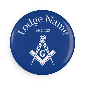 Master Mason Blue Lodge Magnet - Decorative Refrigerator Custom - Bricks Masons