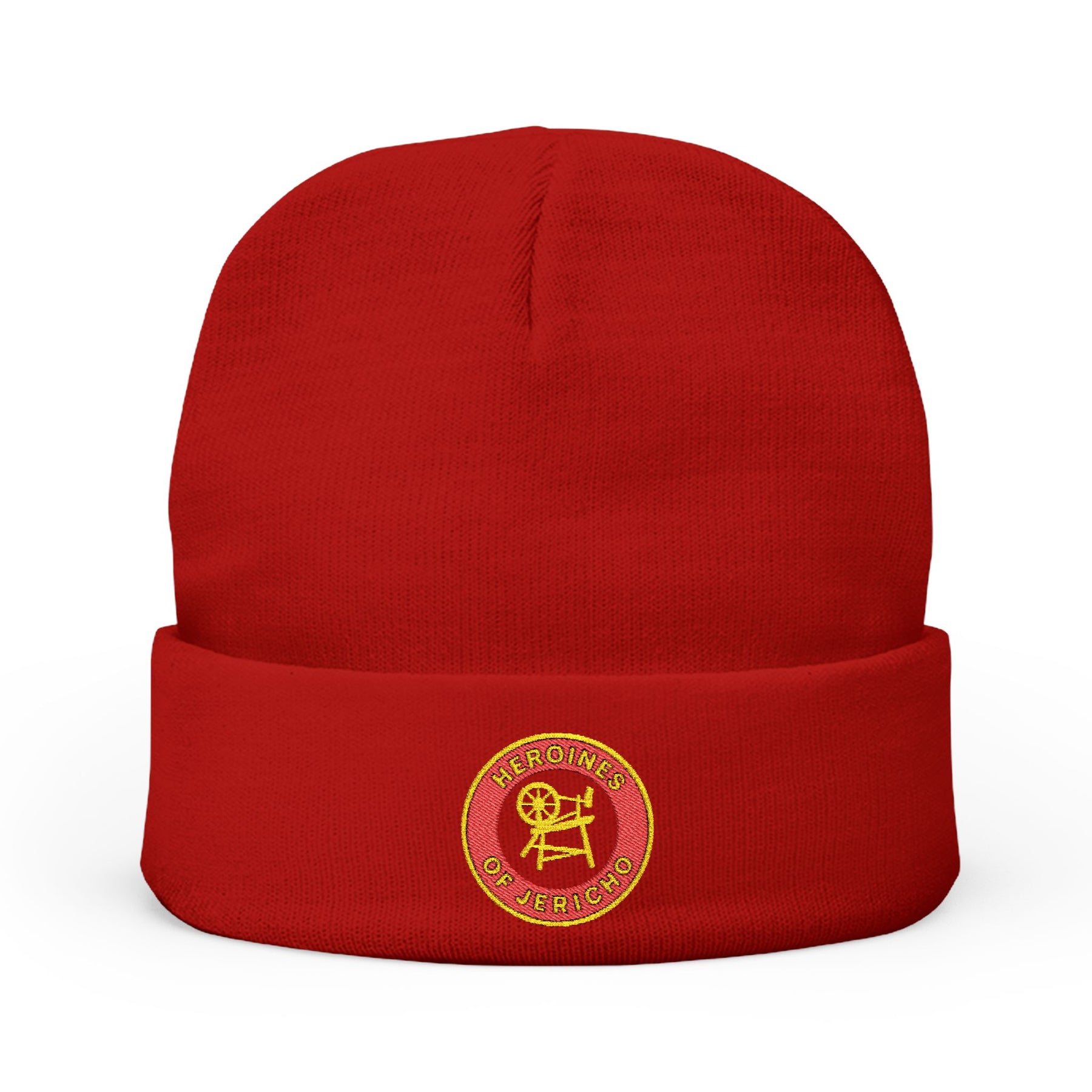 Heroines of Jericho Beanie - Knit Embroidery Emblem - Bricks Masons