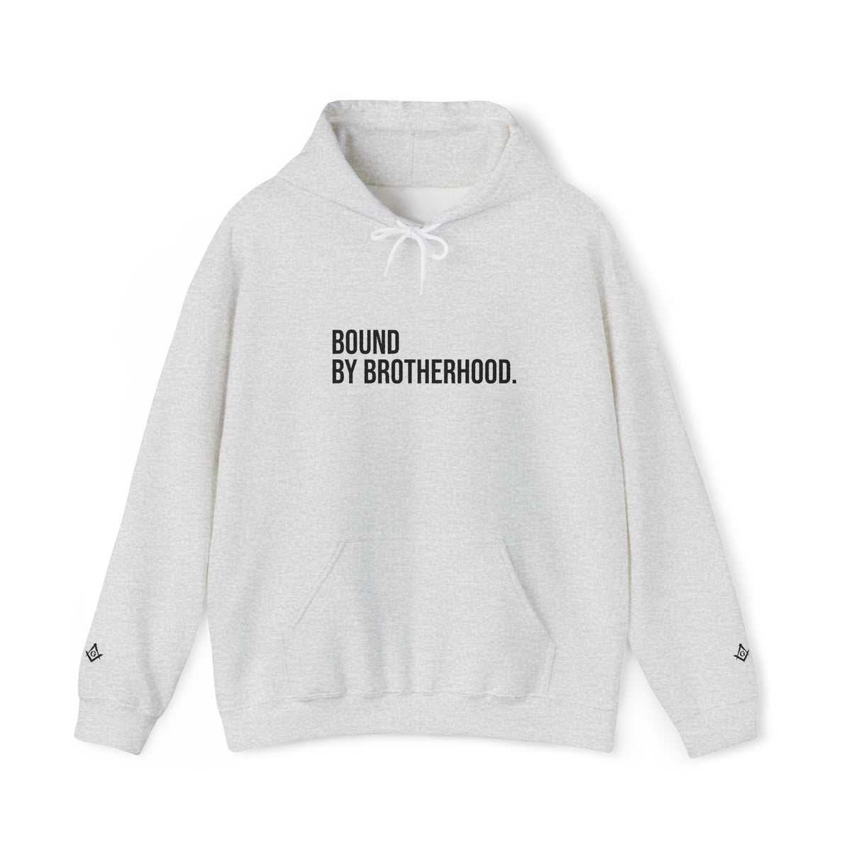 Master Mason Blue Lodge Sweatshirt - Bound By Brotherhood with Square & Compass G Embroidery - Bricks Masons