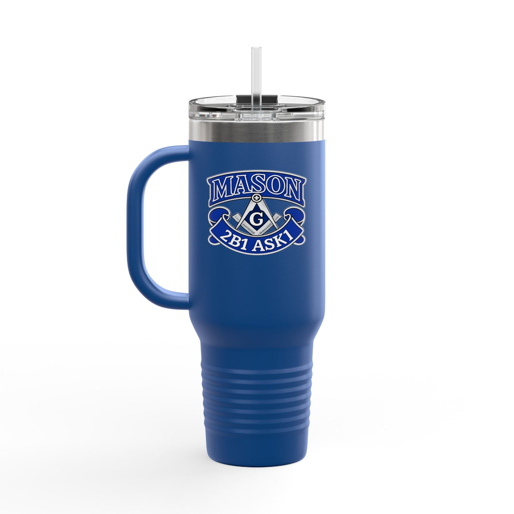 Master Mason Blue Lodge Ringneck Tumbler - 2B1 ASK1 mit Winkelmaß und Zirkel G