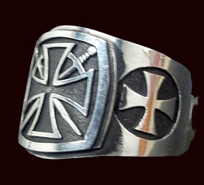 Templar Cross Ring in Silver 1.6 x 1.6 cm 18 g Art 273 - Bricks Masons