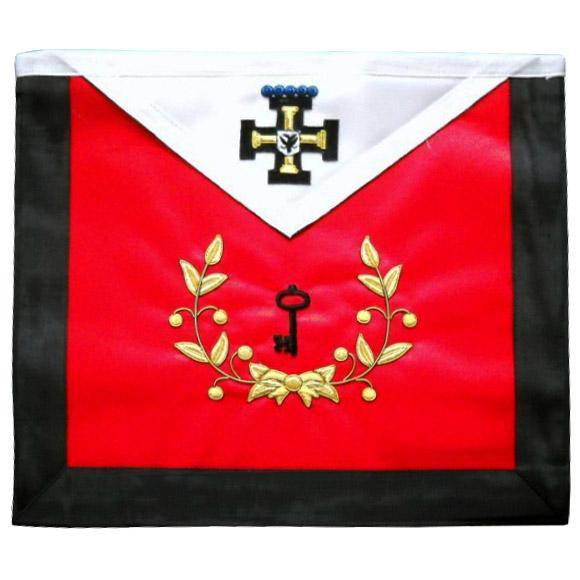 27th Degree Scottish Rite Apron - White & Red - Bricks Masons