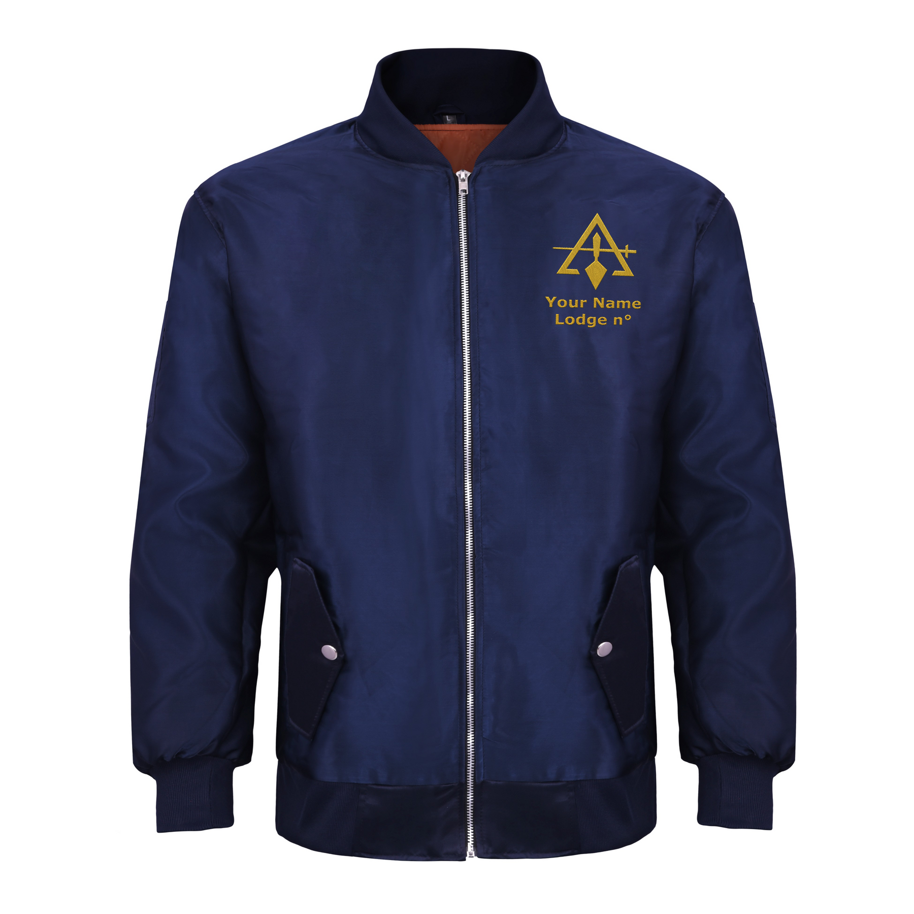 Council Jacket - Blue Color With Gold Embroidery - Bricks Masons