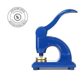 Red Branch Of Eri Long Reach Seal Press - Heavy Embossed Stamp Blue Color Customizable - Bricks Masons