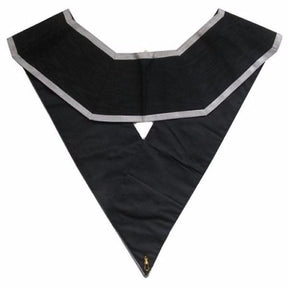 30th Degree Scottish Rite Collar - CKS Black Satin with Grey Borders - Bricks Masons