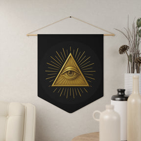 Eye of Providence Pennant - Radiant Triangle with All-Seeing Eye - Bricks Masons