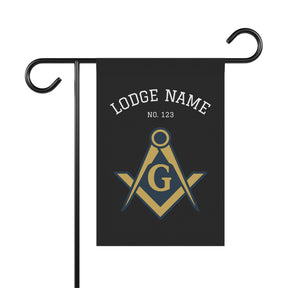 Master Mason Blue Lodge Yard Flag - Square & Compass G With Personalization - Bricks Masons