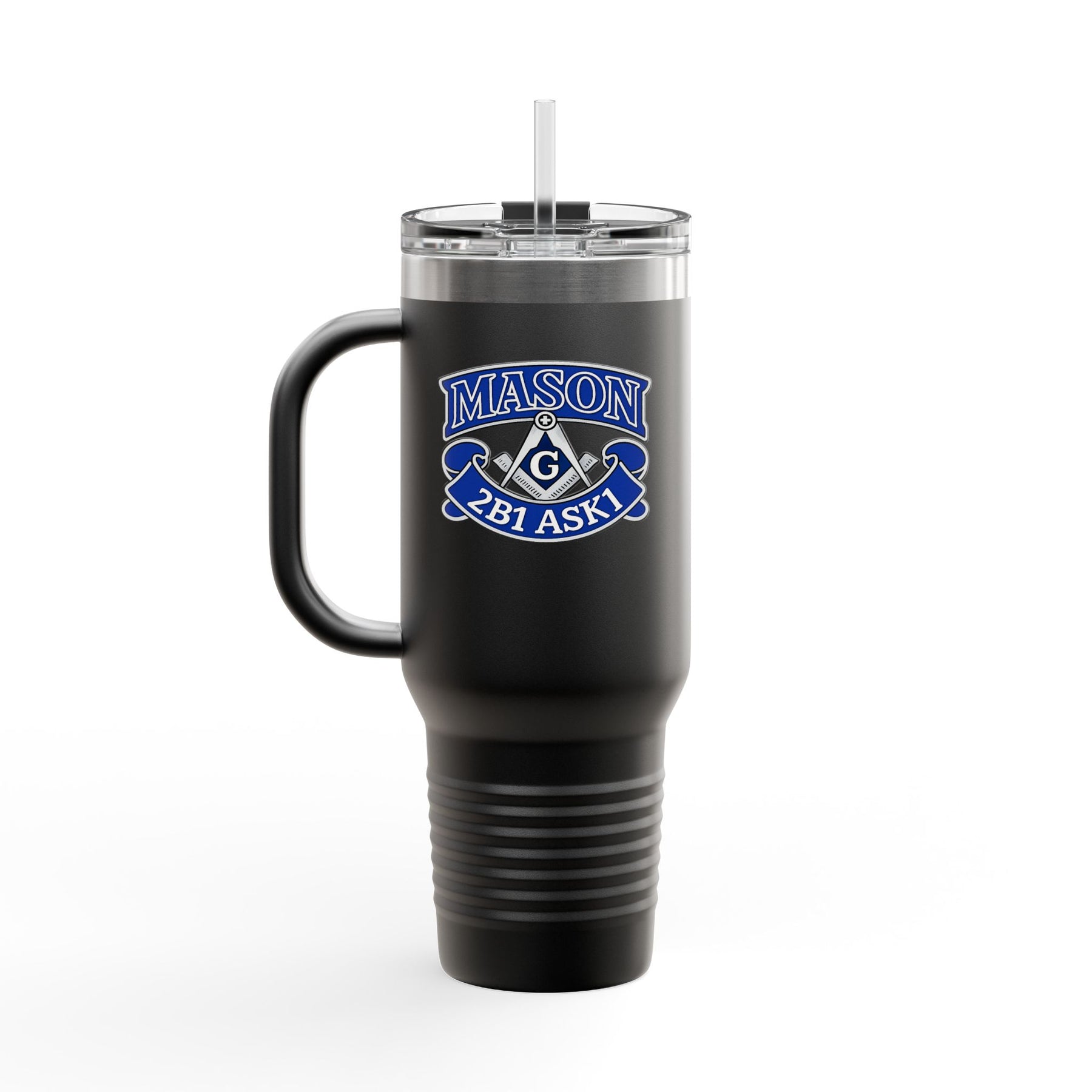 Master Mason Blue Lodge Ringneck Tumbler - 2B1 ASK1 mit Winkelmaß und Zirkel G