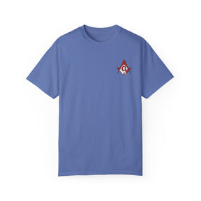 Master Mason Blue Lodge Canada Jurisdiction T-Shirt - Garment-Dyed Tee Various Colors - Bricks Masons