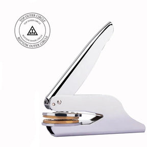 Royal Arch Chapter Pocket Seal Press - Silver Color With Customizable Stamp - Bricks Masons