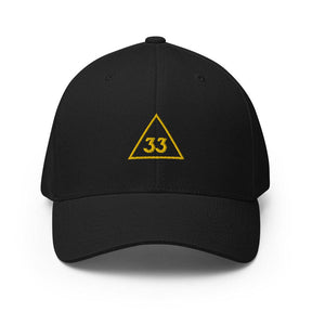 33rd Degree Scottish Rite Baseball Cap - Golden Embroidery - Bricks Masons