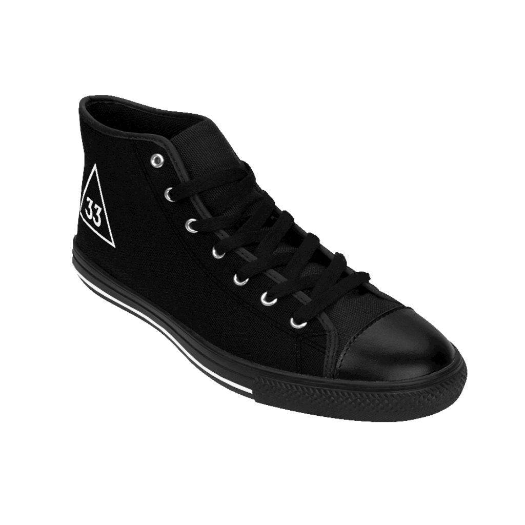 33rd Degree Scottish Rite Sneaker - High-top Black & White - Bricks Masons