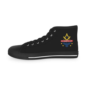 National Sojourners Sneaker - High Top Black & White - Bricks Masons