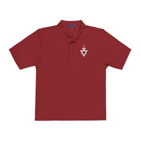 Allied Masonic Degrees Polo Shirt - Embroidered White AMD Emblem Various Colors - Bricks Masons