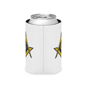 Master Mason Blue Lodge Can Cooler - Square and Compass with G - Bricks Masons