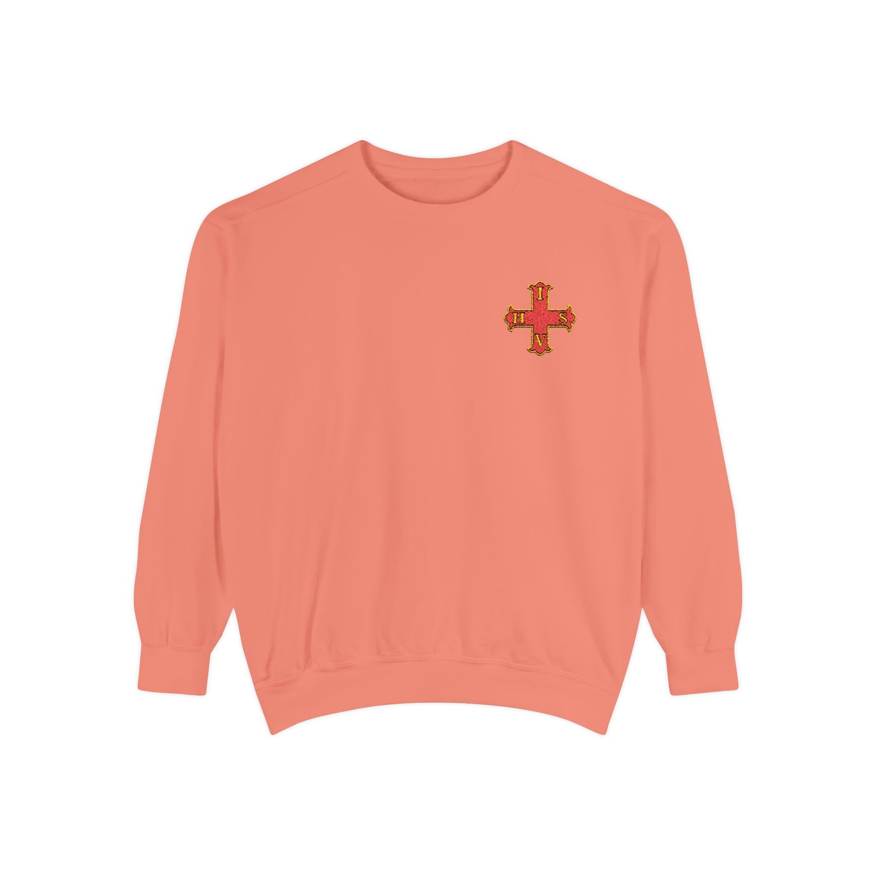 Red Cross of Constantine Sweatshirt - Embroidered Red Cross Insignia - Bricks Masons