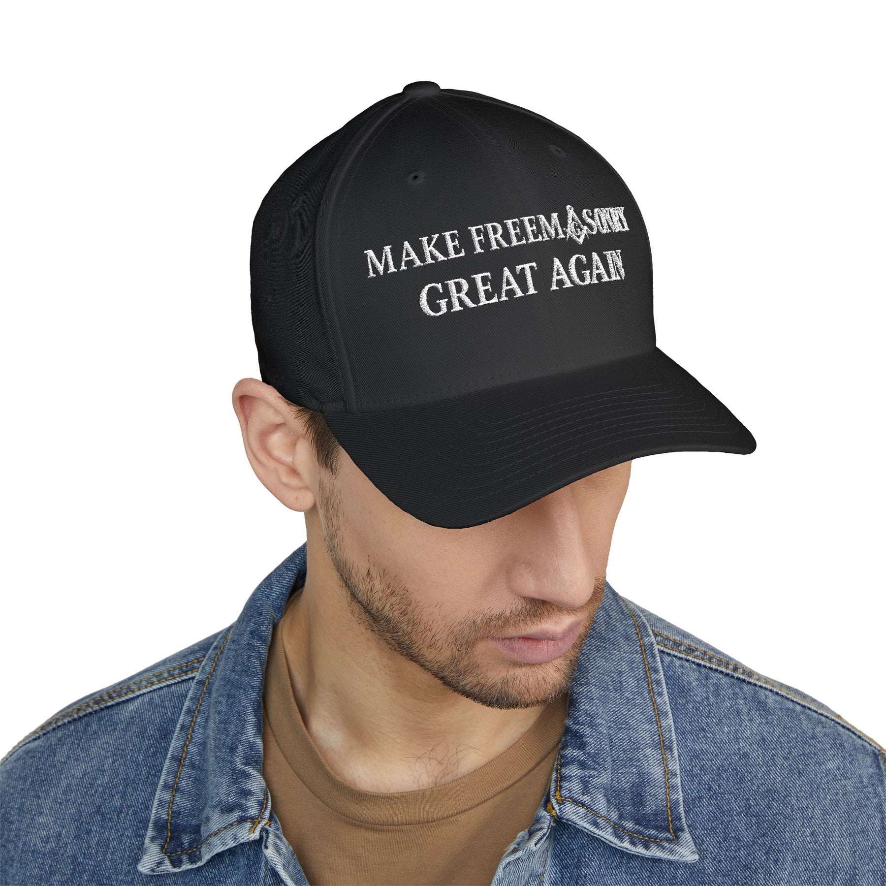 Master Mason Blue Lodge Baseball Cap - Embroidered Make Freemasonry Great Again - Bricks Masons