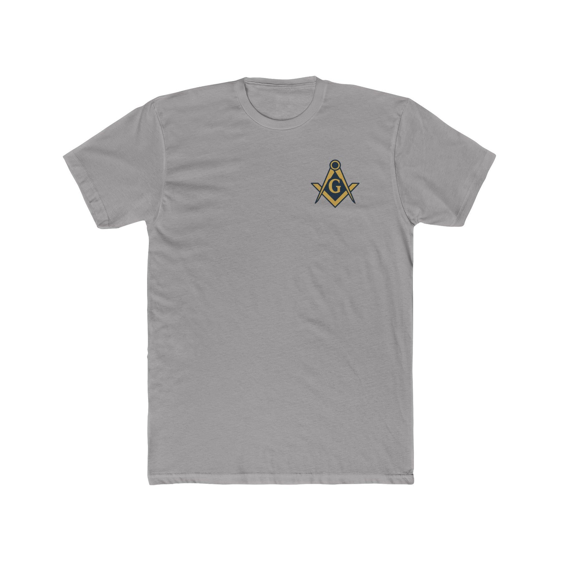 Master Mason Blue Lodge T-shirt - Square & Compass G Cotton Crew Tee - Bricks Masons