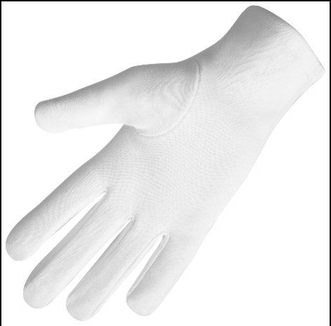 Elks of the World Gloves - White Cotton Civil Liberties - Bricks Masons