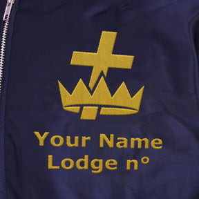 Knights Templar Commandery Jacket - Blue Color With Gold Embroidery - Bricks Masons