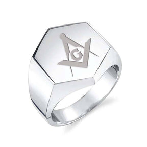 Master Mason Blue Lodge Ring - Sterling Silver